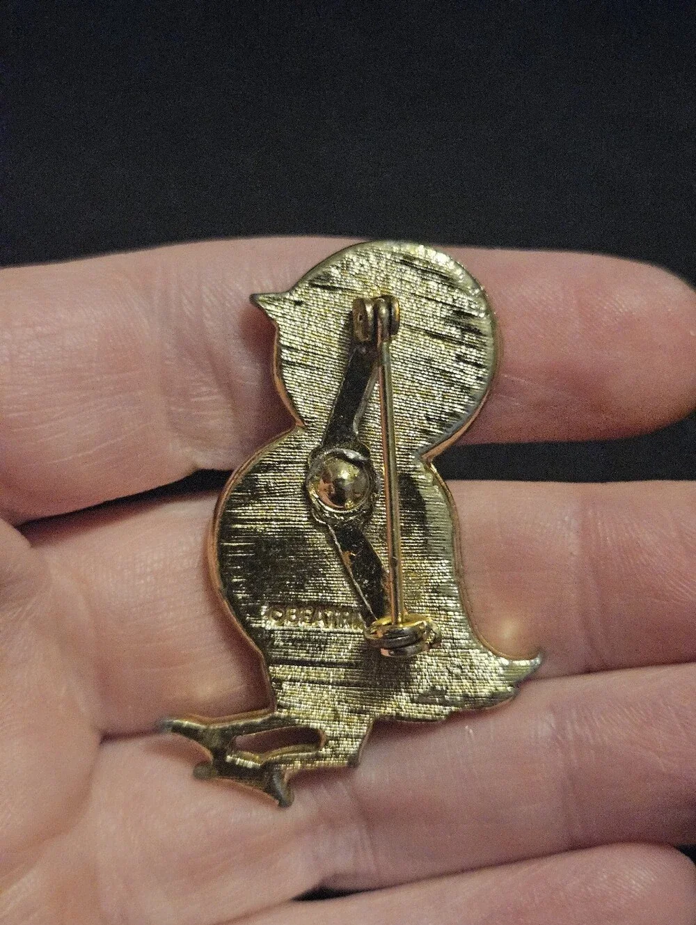 Vintage Beatrix Yellow Enamel Chick Brooch Pin 1970s Easter Costume Jewelry